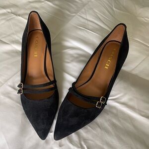 Coach Black Suede “London” Pumps